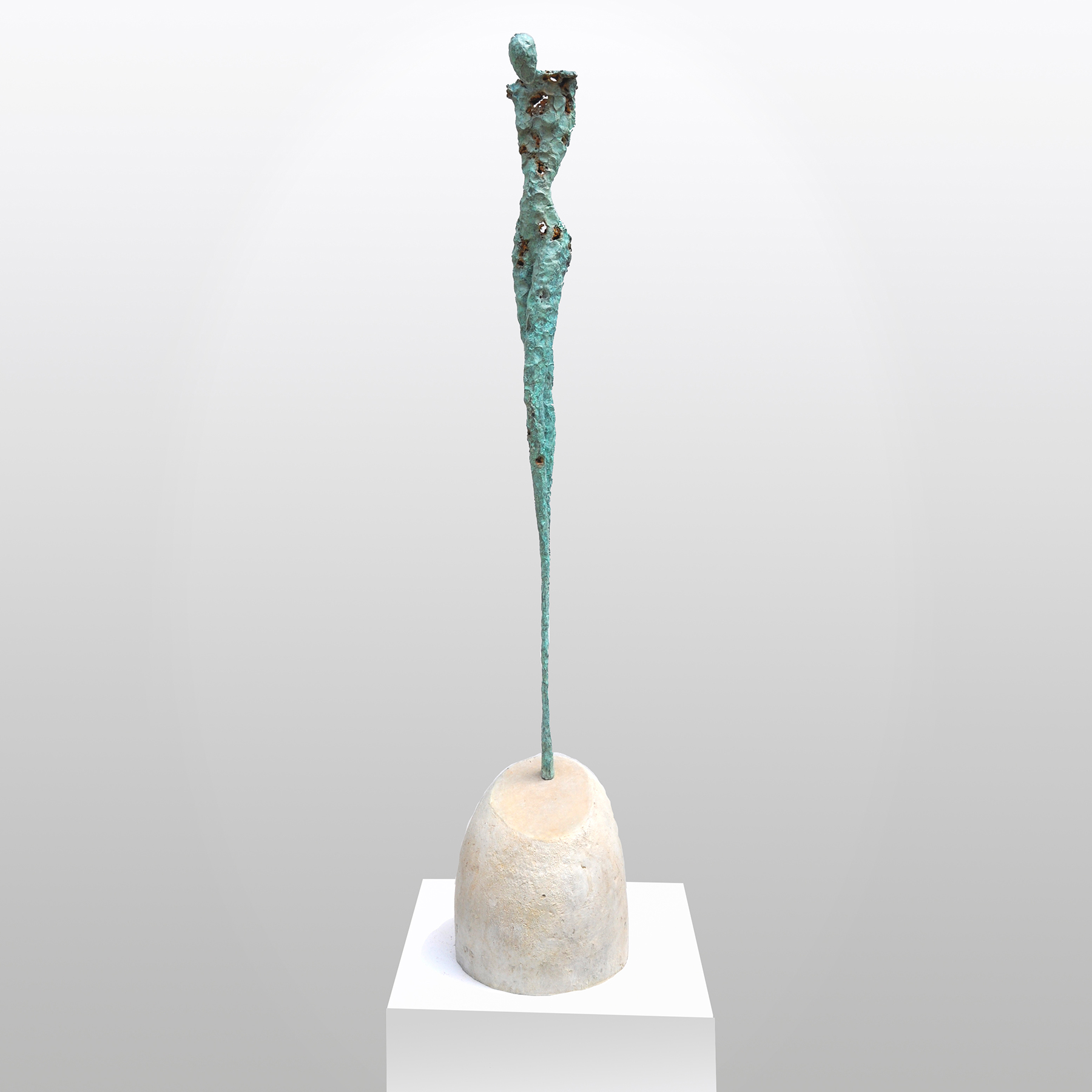 At Peace One of a kind bronze, hand sculpted. 46" h x 8" w x 8" d